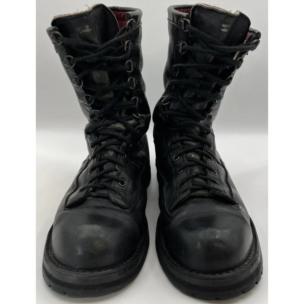 Mens Danner 69110 Fort Lewis USA 10” Black Leather Lace Tactical Boots Size 12D